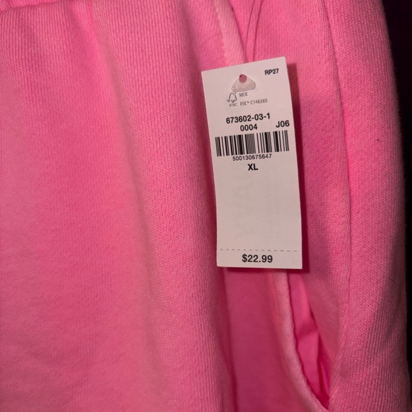 🆕💜 NWT Old Navy Pink High Rise Terry Athletic Shorts XL Pockets Athleisure - Picture 5 of 11